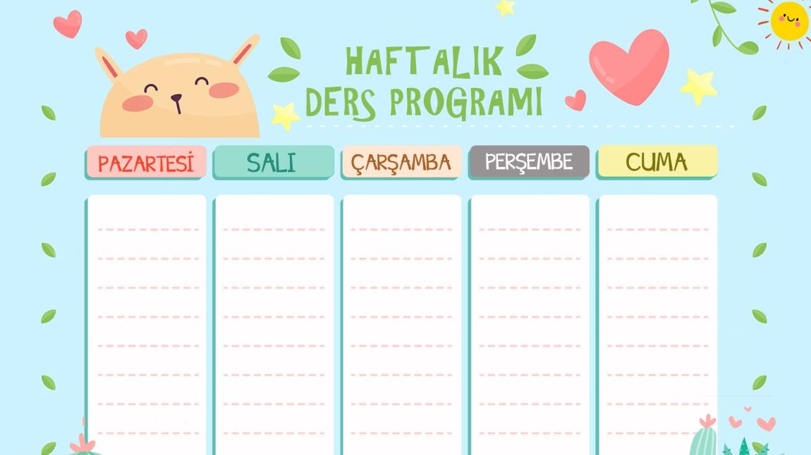 YENİ DERS PROGRAMIMIZ YAYINLANDI :)